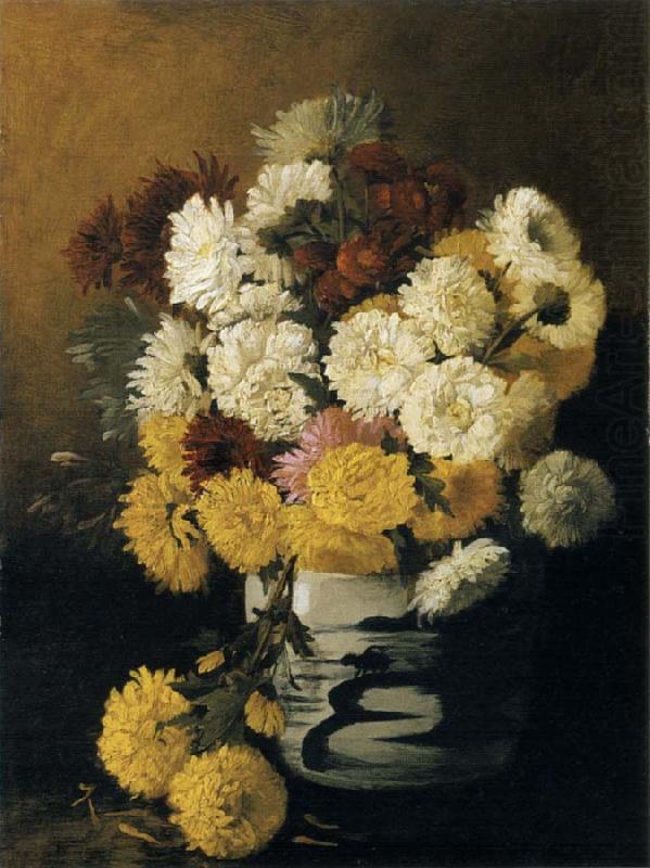 Hirst, Claude Raguet Chrysanthemums in a Canton Vase oil painting picture